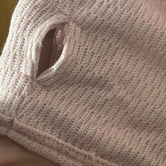 Free People Sloane Bodysuit Henley Knit Long Sleeve Pink Nectar X-Small NEW - Picture 6 of 10